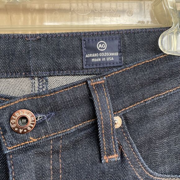 AG Adriano Goldschmied Stevie Roll Up Jean Womens 29R Slim Straight Cropped Dark - Picture 5 of 12